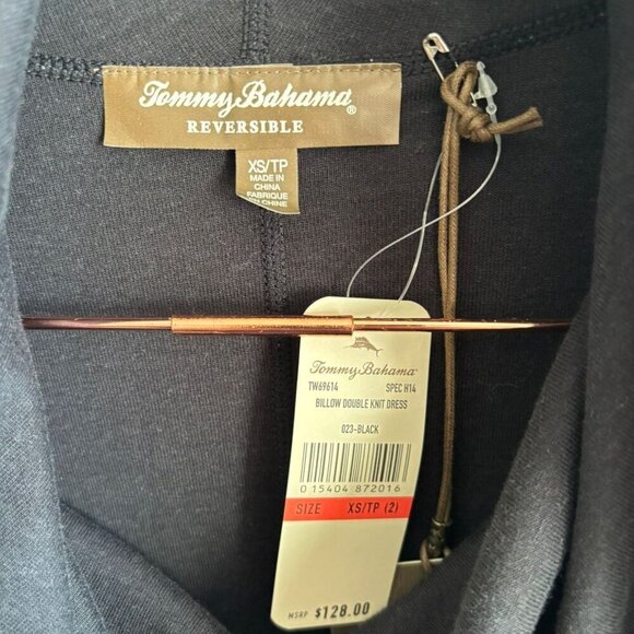 Tommy Bahama Womens Reversible Billow Double Knit Dress Black Size XS - Picture 7 of 14